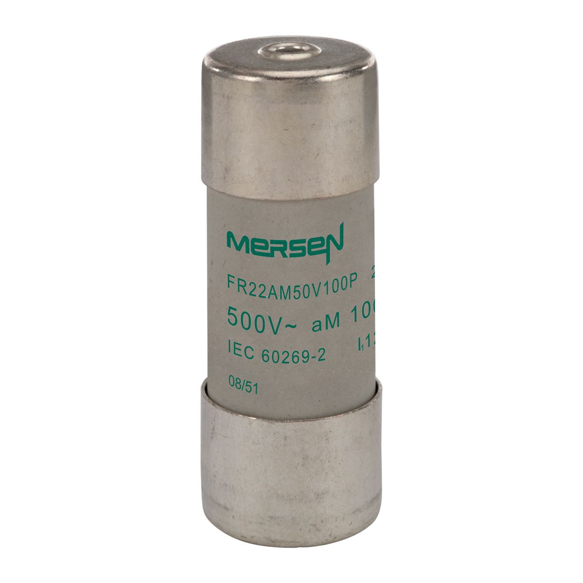 T222979 - Cylindrical fuse-link aM 500VAC 22.2x58, 100A with striker